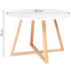 Moderný skandinávsky konferenčný stolík z bambusu, priemer 60 cm