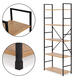 Moderná loft knižnica s 5 policami
