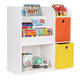 Detská drevená polica s organizérom a priehradkami ECOTOYS