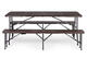Cateringový set s 180 cm stolom a 2 lavicami, hnedý – MultiGarden