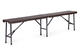 Cateringový set s 180 cm stolom a 2 lavicami, hnedý – MultiGarden