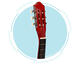 Detská gitara 86 cm - Klasická drevená 6-strunová gitara ECOTOYS