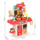 Detská kuchyňa so zvukmi a LED parným generátorom, 42 doplnkov, ružová