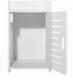 Biely kúpeľňový kabinet s 4 policami, 80 cm