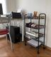 Mobilný kúpeľňový regál ModernHome s 4 policami a kolieskami