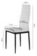 Set 4 jedálenských stoličiek s ergonomickým operadlom a eco-kožou, biele