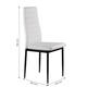 Set 4 jedálenských stoličiek s ergonomickým operadlom a eco-kožou, biele