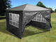 Záhradný pavilónový stan 3x3 m so 4 stenami - šedý, MultiGarden