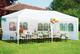 Záhradný pavilónový stan 3x6 m s 6 stenami, biely - MultiGarden