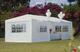 Záhradný pavilónový stan 3x9 m s 8 stenami - biely, MultiGarden