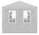 Záhradný pavilónový stan 3x9 m s 8 stenami - biely, MultiGarden
