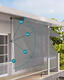 Výškovo nastaviteľný slnečník na balkón 300x120 cm, vodoodolný, šedý