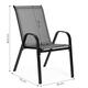 Set 4 šedých záhradných stoličiek na terasu alebo balkón, MultiGarden