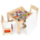 Detský nábytkový set – stôl a 2 stoličky s tabuľou ECOTOYS