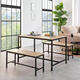 Loftový jedálenský set – Stôl a 2 lavice ModernHome