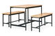 Loftový jedálenský set – Stôl a 2 lavice ModernHome