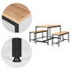 Loftový jedálenský set – Stôl a 2 lavice ModernHome