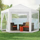 Záhradný pavilón s moskytiérou 2x2 m biely MultiGarden