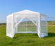 Záhradný pavilón s moskytiérou 2x2 m biely MultiGarden