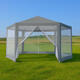 Záhradný pavilón s moskytiérou 2x2 m, šedý - MultiGarden