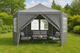 Záhradný pavilón s oknami 2x2 m, šedý - MultiGarden