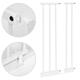 Bezpečnostná brána pre schody a dvere 74-132 cm, oceľová s extra panelmi - biela ECOTOYS