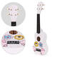 Detské drevené ukulele s 4 nylonovými strunami a trsátkom ECOTOYS