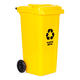 Set 3 odpadkových košov 3x120L modrý, zelený, žltý