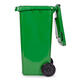 Set 3 odpadkových košov 3x120L modrý, zelený, žltý