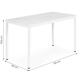 Kuchynský a jedálenský stôl pre 4-5 osôb, biely mramor 120x60 cm - ModernHome