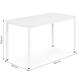 Biely kuchynský a jedálenský stôl pre 4-5 osôb ModernHome 120x60 cm