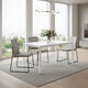 Biely kuchynský a jedálenský stôl pre 4-5 osôb ModernHome 120x60 cm