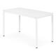 Biely kuchynský a jedálenský stôl pre 4-5 osôb ModernHome 120x60 cm