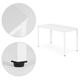 Biely kuchynský a jedálenský stôl pre 4-5 osôb ModernHome 120x60 cm