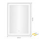 Zrkadlo do kúpeľne s LED osvetlením 50x70 cm, dotykový spínač