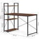 Počítačový stôl do školy s regálom a policami v loftovom štýle