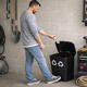 Dvojkomorový odpadkový kôš na odpad a recykláciu - čierny