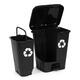 Dvojkomorový odpadkový kôš na odpad a recykláciu - čierny
