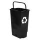 Dvojkomorový odpadkový kôš na odpad a recykláciu - čierny
