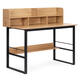 Počítačový stôl 120x60 cm s 5 policami v svetlom dube - loft štýl ModernHome