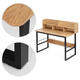 Počítačový stôl 120x60 cm s 5 policami v svetlom dube - loft štýl ModernHome