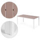 Záhradný stôl pre 6 osôb 156x78 cm polywood béžový biely, MultiGarden
