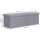 Svetlosivý taburet s úložným priestorom ModernHome 111x38 cm