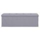 Svetlosivý taburet s úložným priestorom ModernHome 111x38 cm