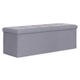 Svetlosivý taburet s úložným priestorom ModernHome 111x38 cm