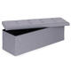 Svetlosivý taburet s úložným priestorom ModernHome 111x38 cm