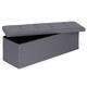 Skladací taburet s úložným priestorom 111x38 cm, svetlosivý