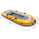 Inflatabilný čln Challenger 3 pre 3 osoby s pumpou a 2 veslami, INTEX