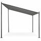 Záhradná pergola MultiGarden 3x3 m s oceľovou konštrukciou a šedým prístreškom