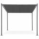 Záhradná pergola MultiGarden 3x3 m s oceľovou konštrukciou a šedým prístreškom